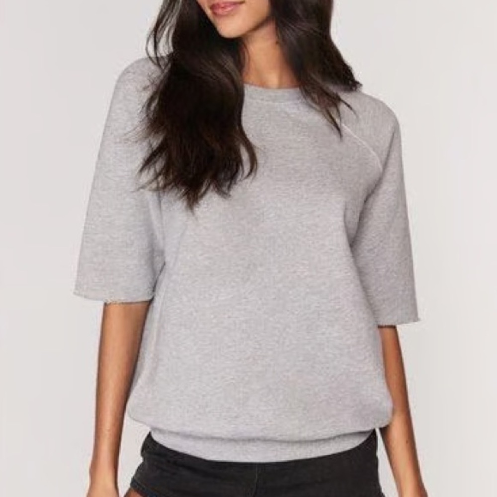 Spiritual Gangster Heather Gray Short Sleeve Sweatshirt